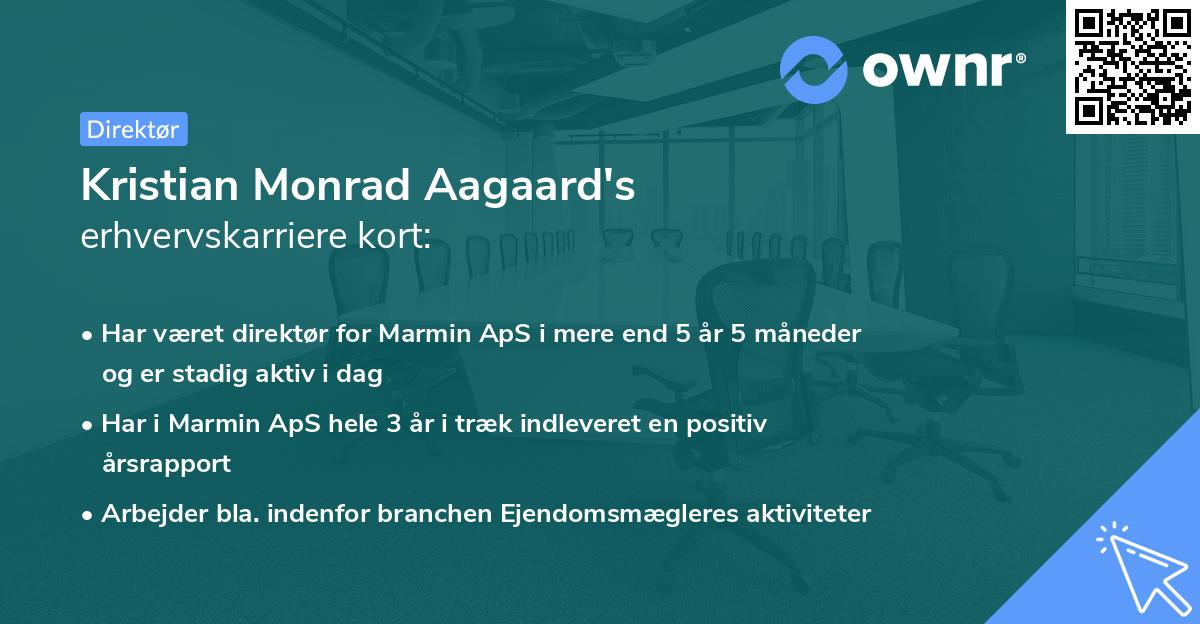 Kristian Monrad Aagaard's erhvervskarriere kort