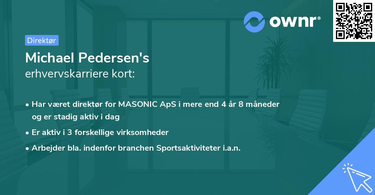 Michael Pedersen's erhvervskarriere kort
