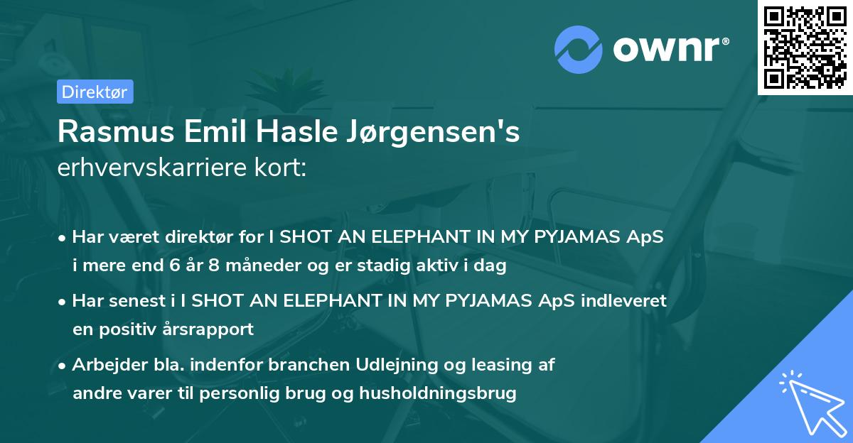 Rasmus Emil Hasle Jørgensen's erhvervskarriere kort