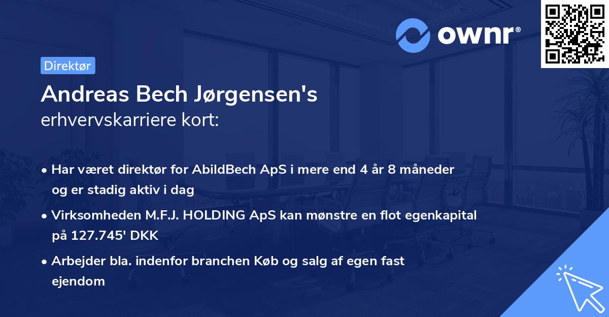 Andreas Bech Jørgensen's erhvervskarriere kort