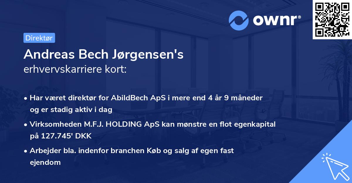 Andreas Bech Jørgensen's erhvervskarriere kort