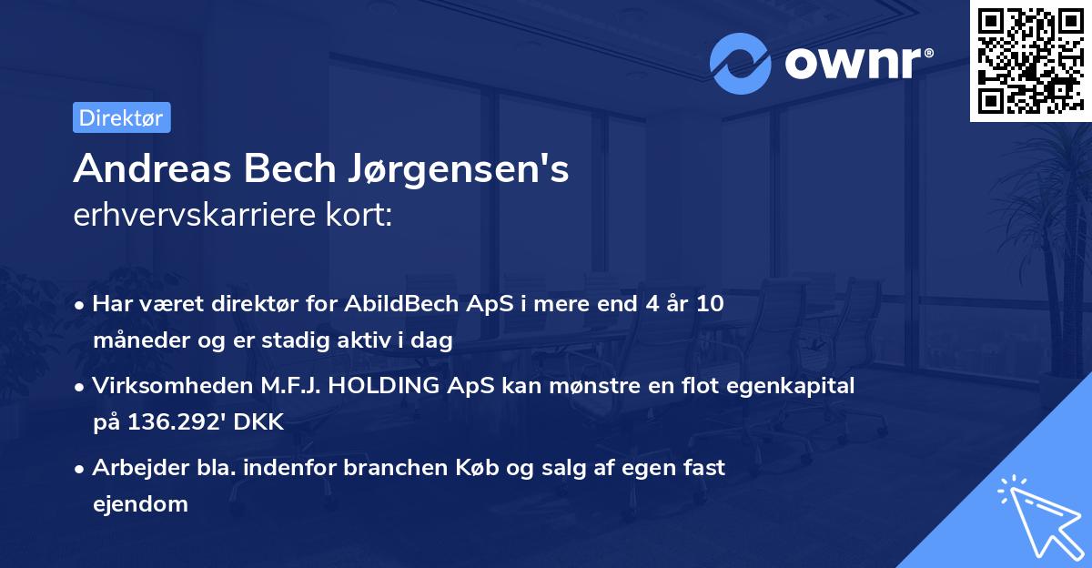 Andreas Bech Jørgensen's erhvervskarriere kort