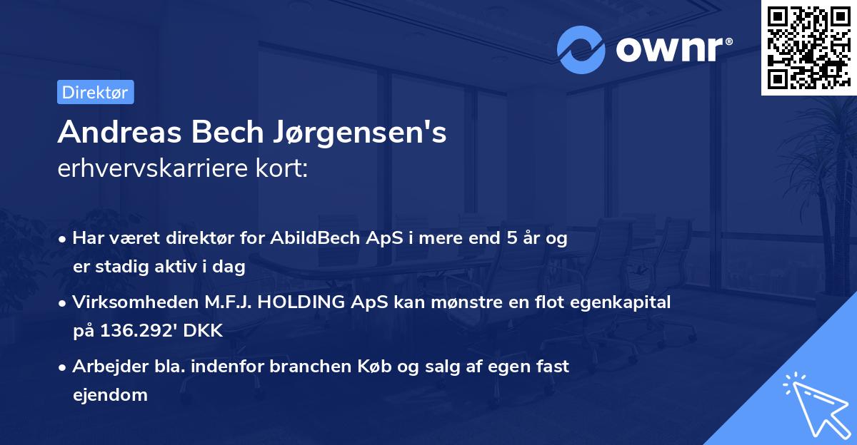 Andreas Bech Jørgensen's erhvervskarriere kort