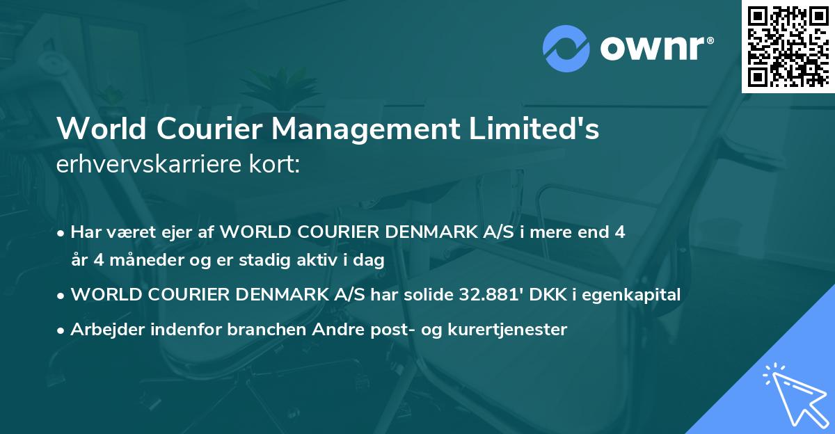 World Courier Management Limited's erhvervskarriere kort