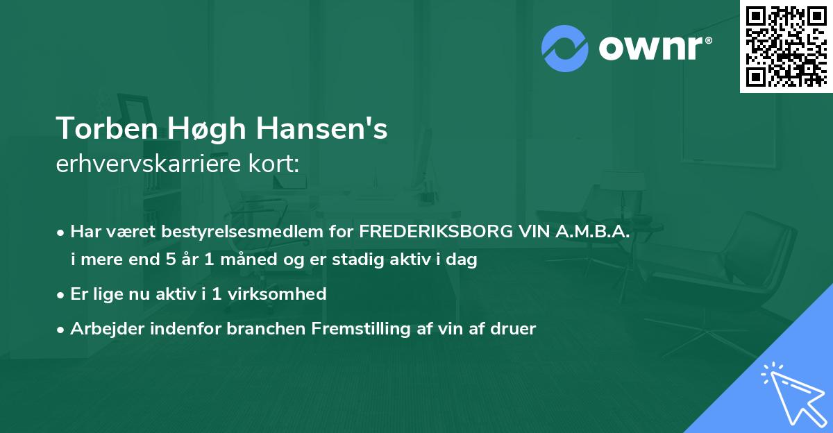 Torben Høgh Hansen's erhvervskarriere kort