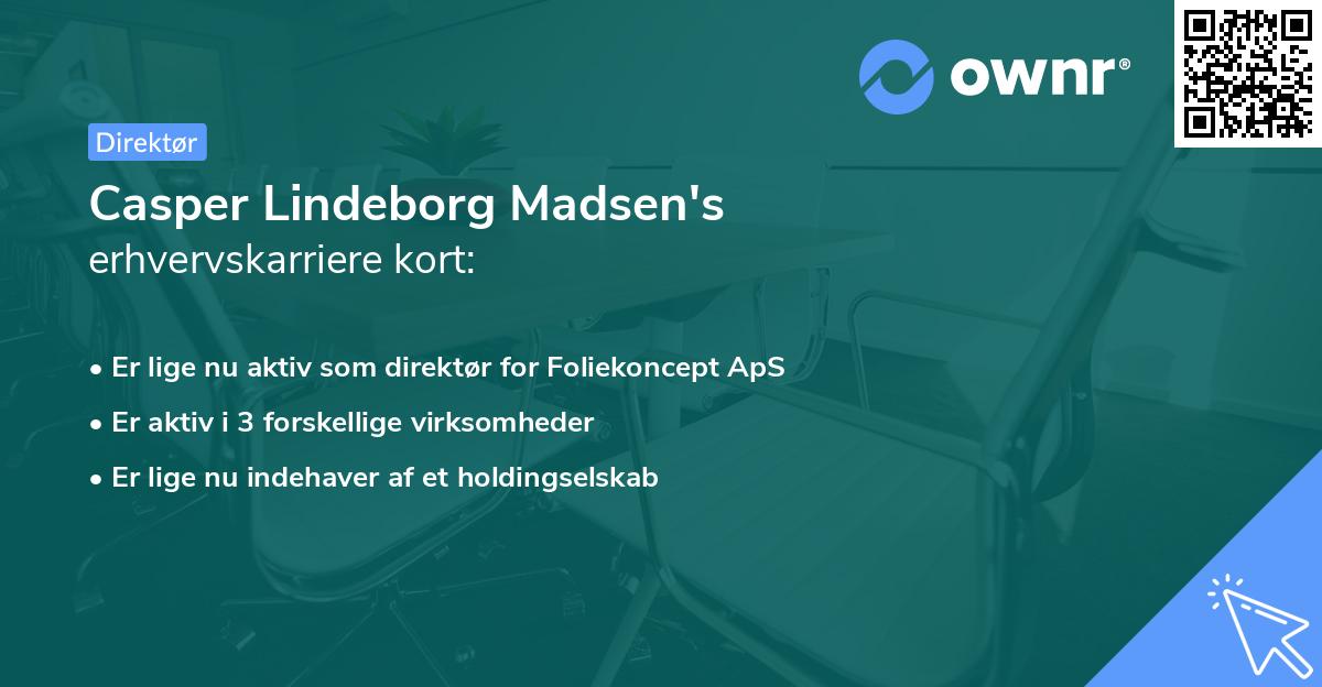 Casper Lindeborg Madsen's erhvervskarriere kort