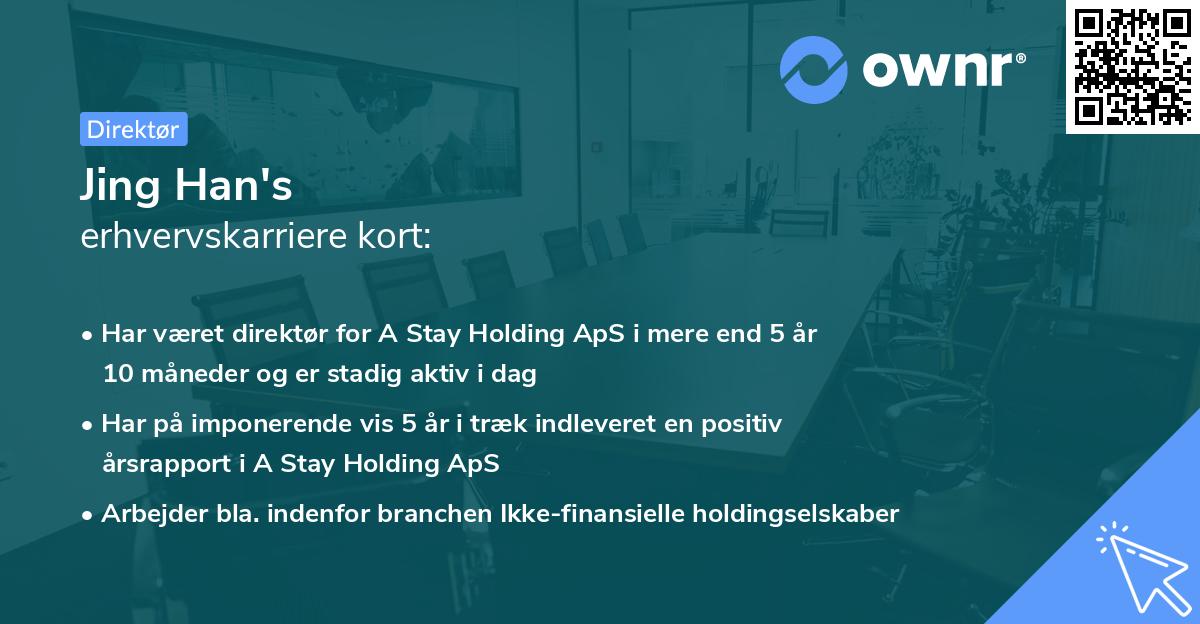 Jing Han's erhvervskarriere kort