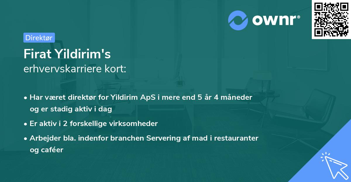 Firat Yildirim's erhvervskarriere kort