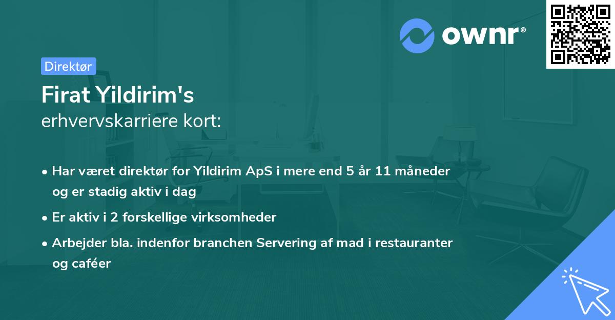 Firat Yildirim's erhvervskarriere kort