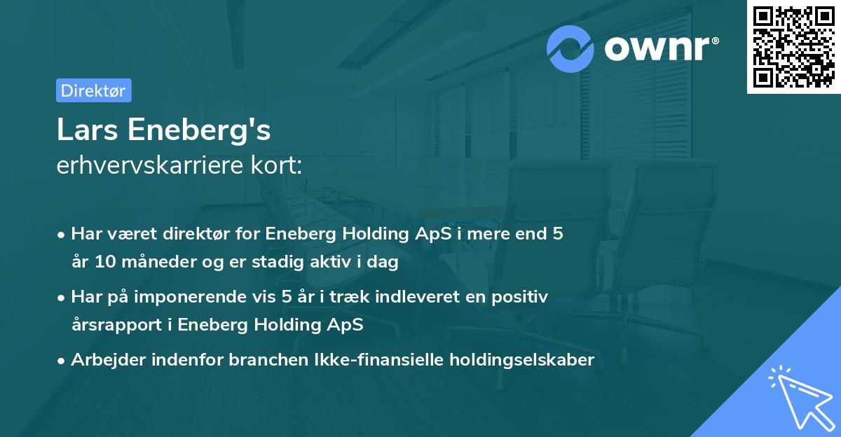 Lars Eneberg's erhvervskarriere kort