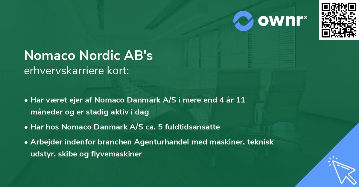 Nomaco Nordic AB's erhvervskarriere kort