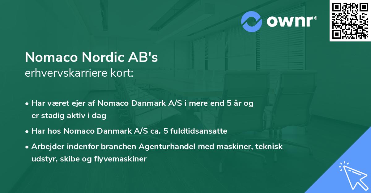 Nomaco Nordic AB's erhvervskarriere kort