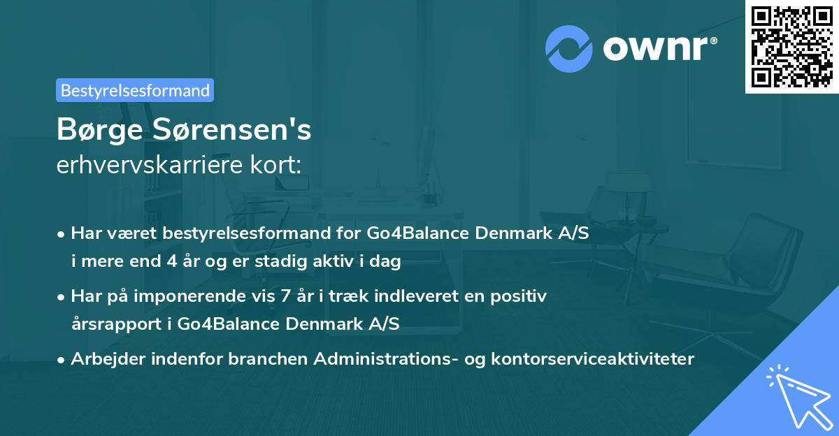 Børge Sørensen's erhvervskarriere kort