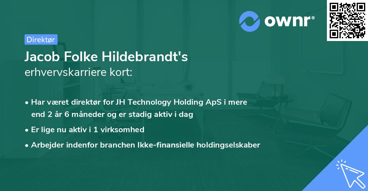 Jacob Folke Hildebrandt's erhvervskarriere kort