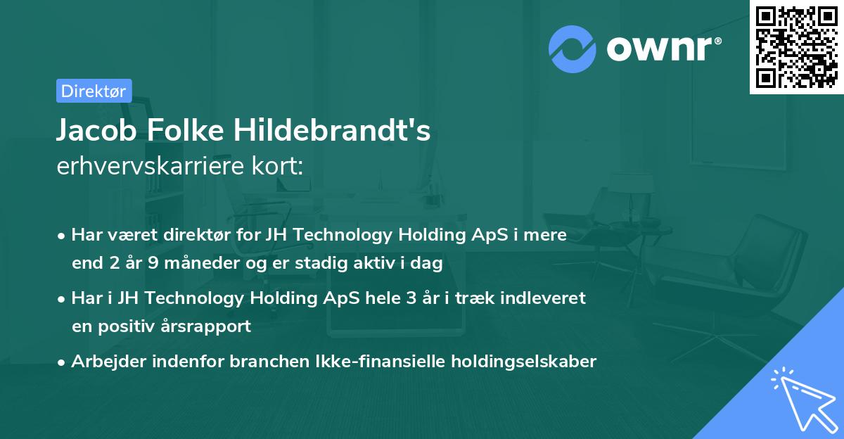 Jacob Folke Hildebrandt's erhvervskarriere kort