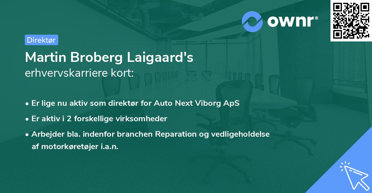Martin Broberg Laigaard's erhvervskarriere kort
