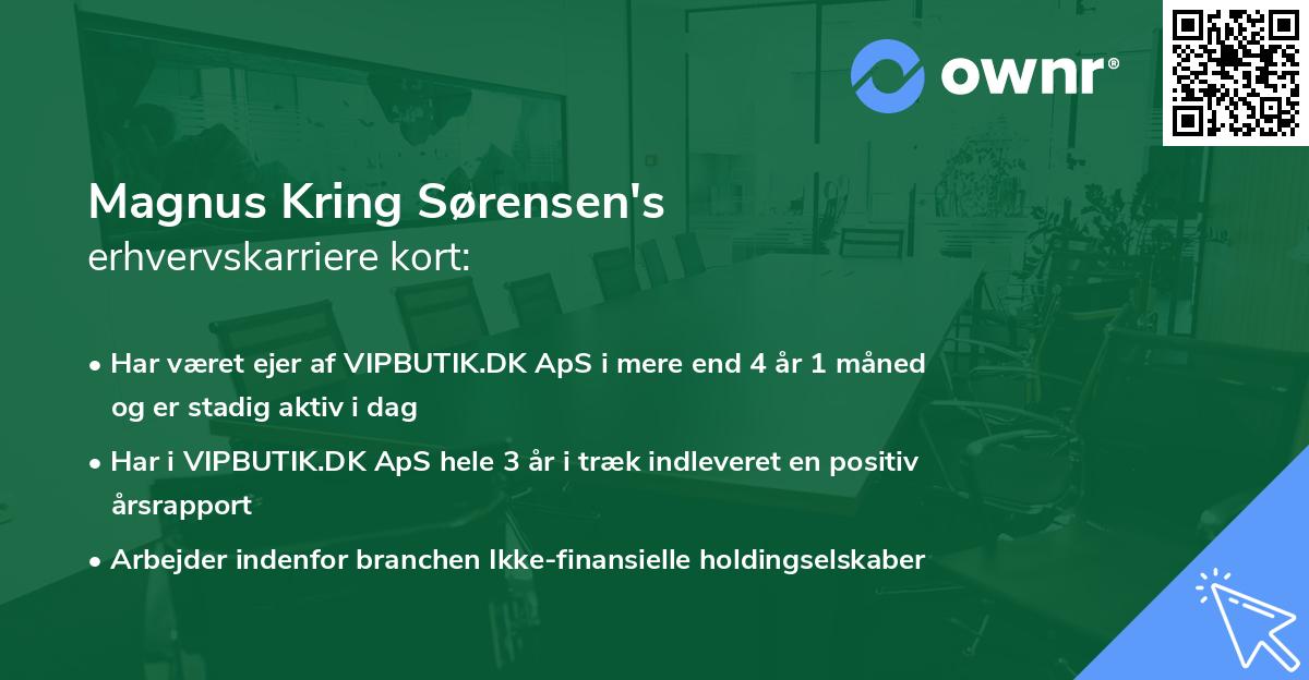 Magnus Kring Sørensen's erhvervskarriere kort