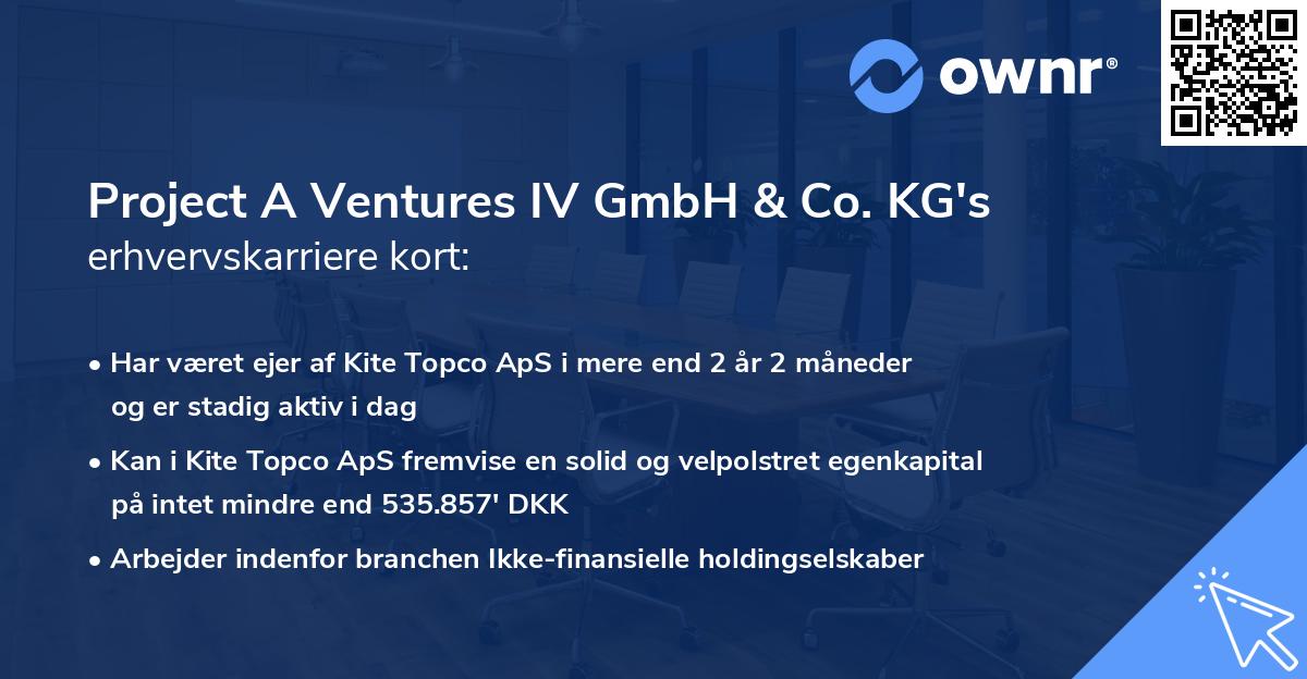 Project A Ventures IV GmbH & Co. KG's erhvervskarriere kort