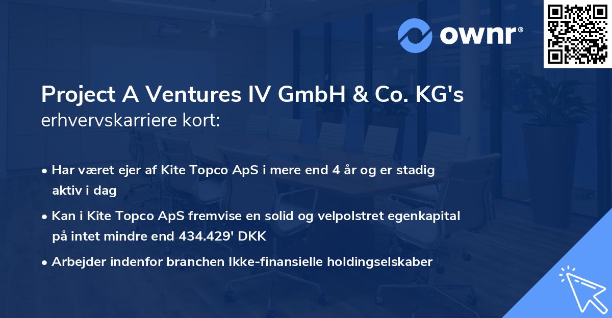 Project A Ventures IV GmbH & Co. KG's erhvervskarriere kort