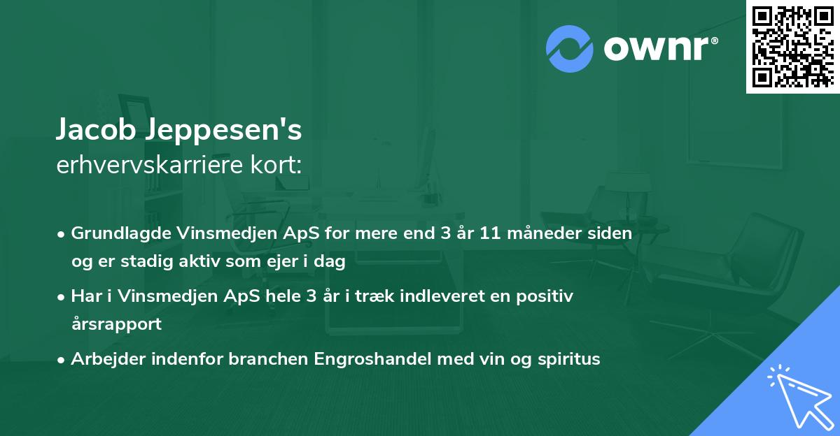 Jacob Jeppesen's erhvervskarriere kort