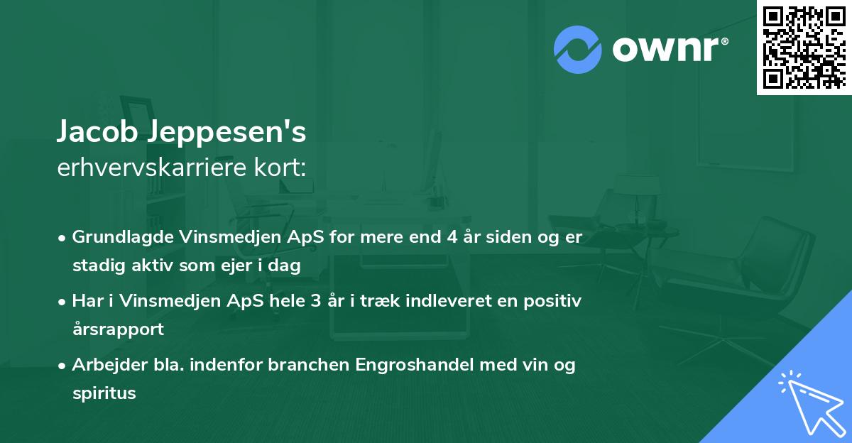 Jacob Jeppesen's erhvervskarriere kort