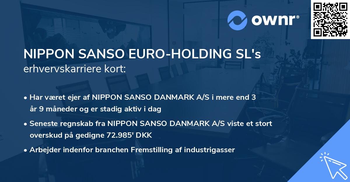 NIPPON SANSO EURO-HOLDING SL's erhvervskarriere kort