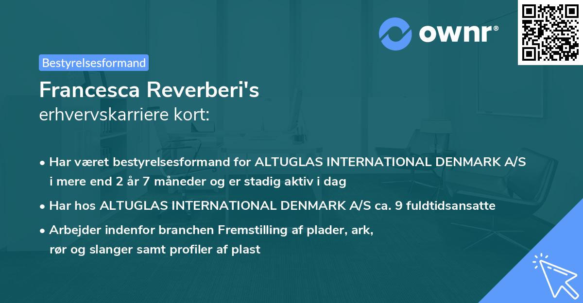 Francesca Reverberi's erhvervskarriere kort