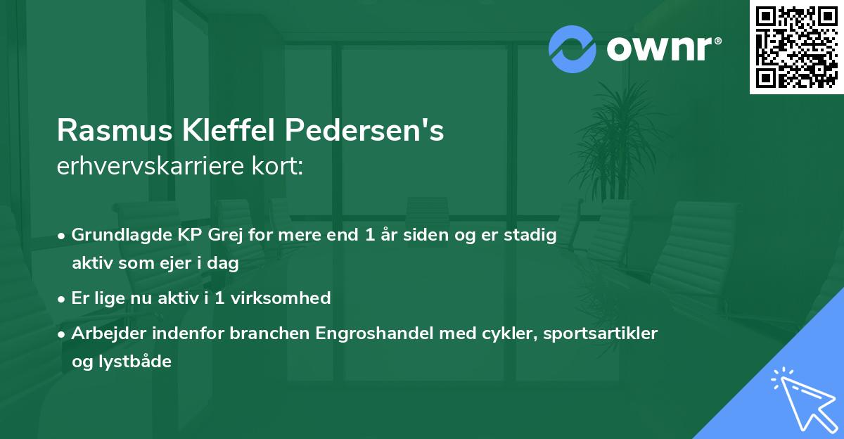 Rasmus Kleffel Pedersen's erhvervskarriere kort