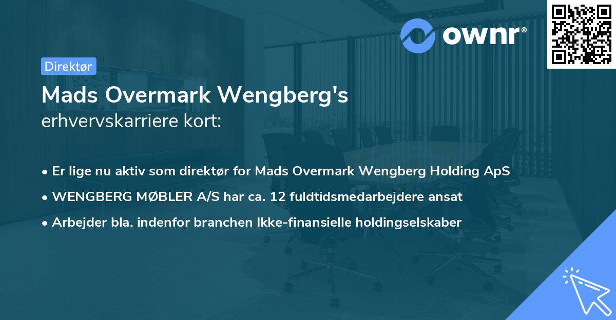 Mads Overmark Wengberg's erhvervskarriere kort