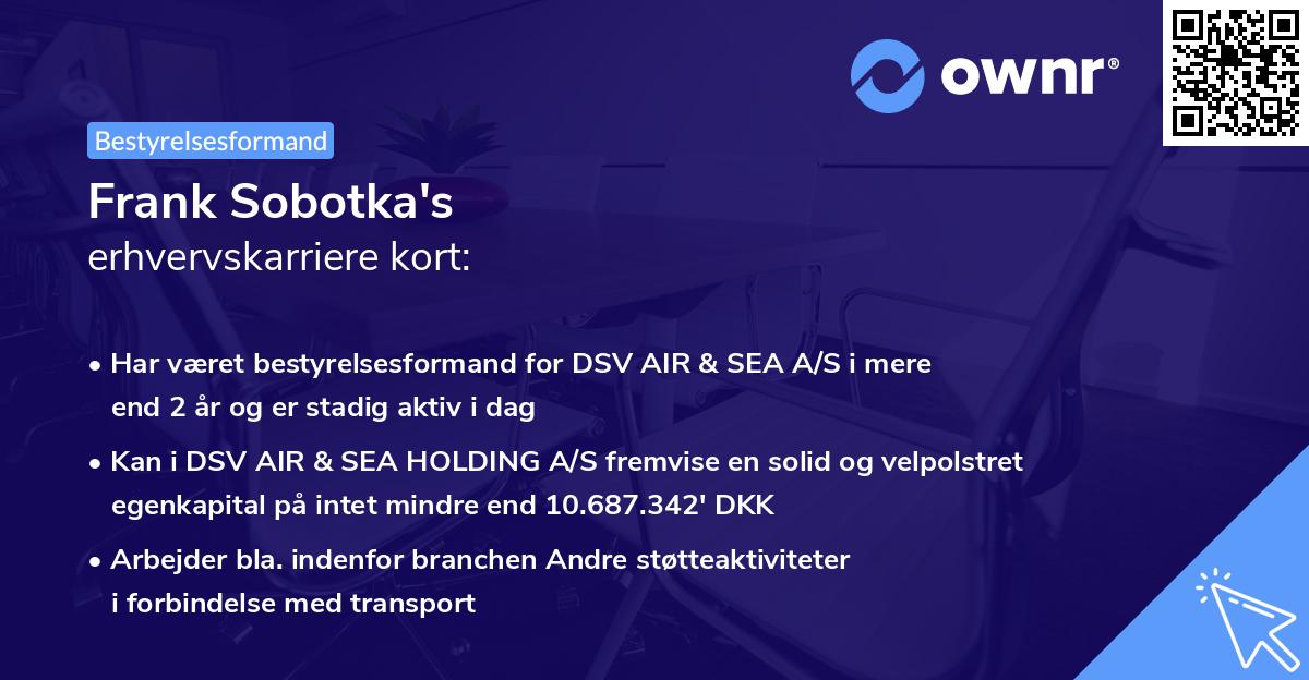 Frank Sobotka's erhvervskarriere kort