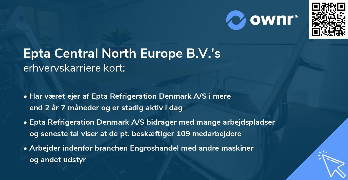 Epta Central North Europe B.V.'s erhvervskarriere kort