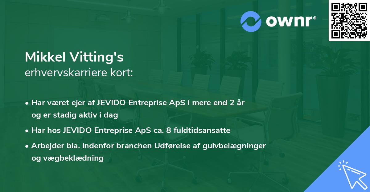 Mikkel Vitting's erhvervskarriere kort