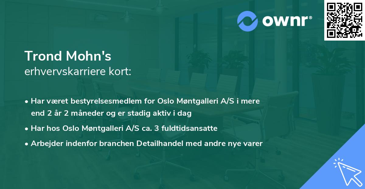 Trond Mohn's erhvervskarriere kort
