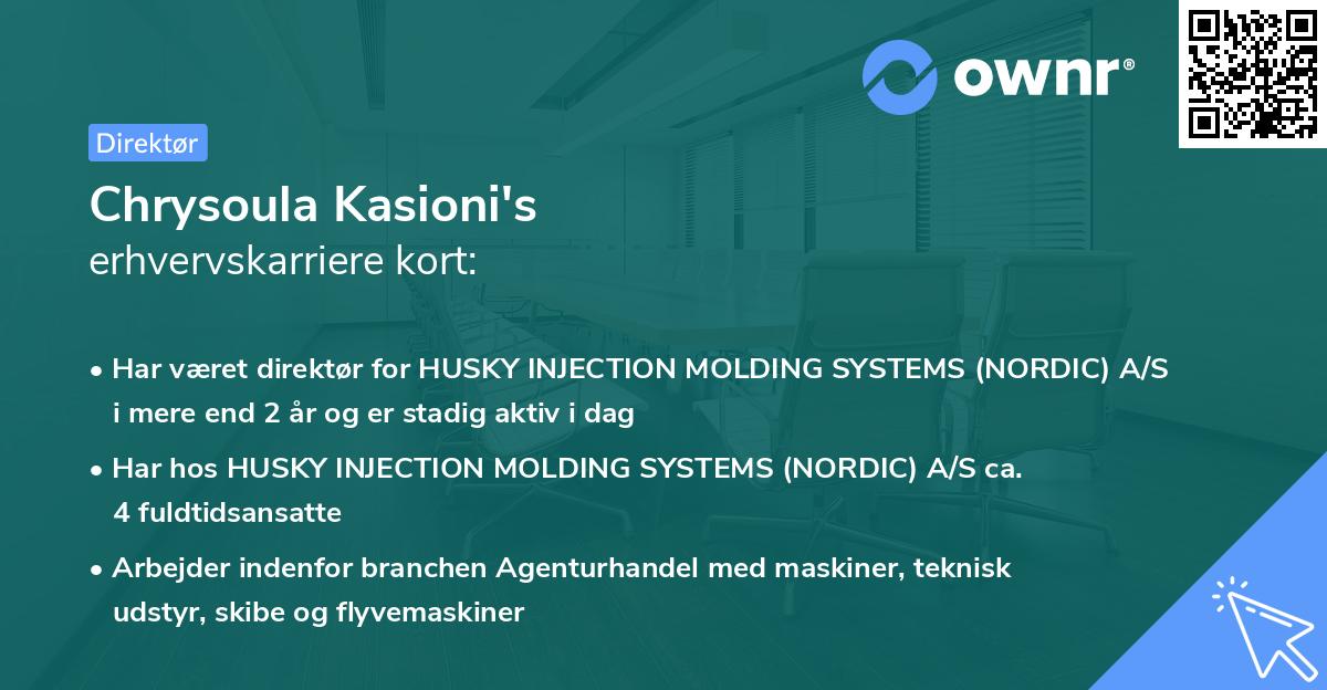 Chrysoula Kasioni's erhvervskarriere kort