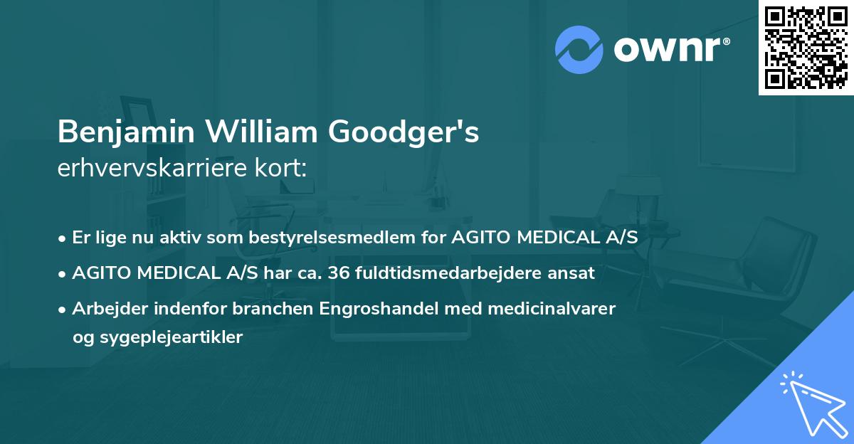 Benjamin William Goodger's erhvervskarriere kort