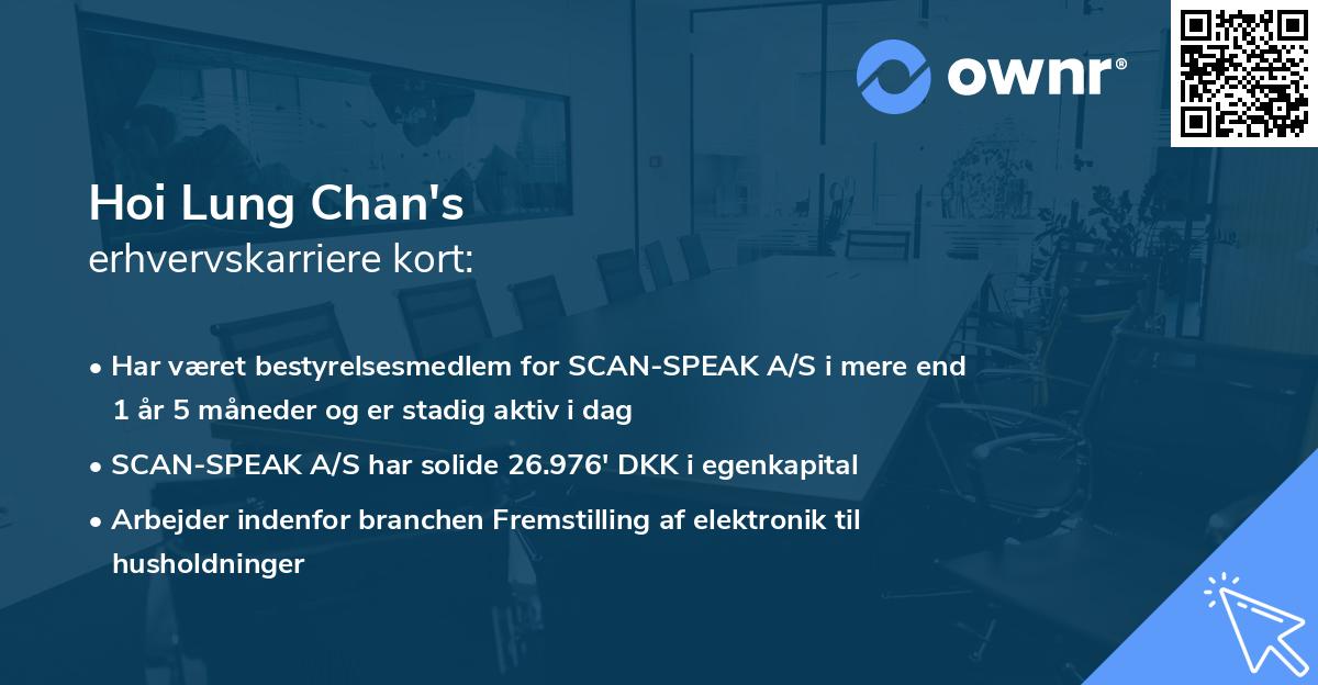 Hoi Lung Chan's erhvervskarriere kort