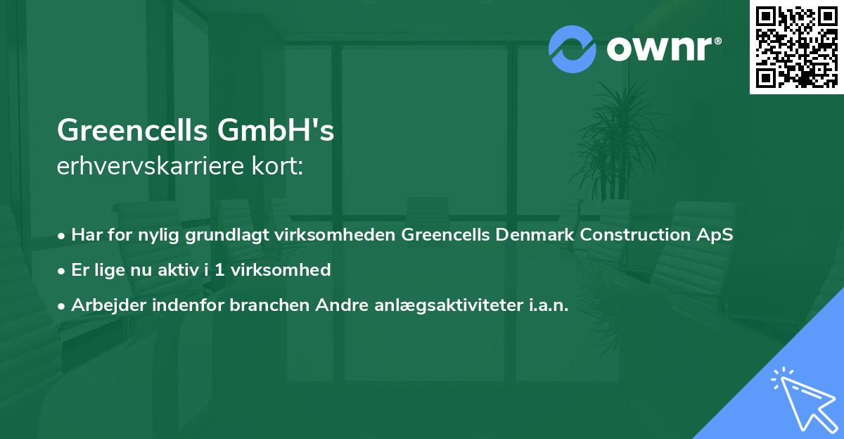 Greencells GmbH's erhvervskarriere kort