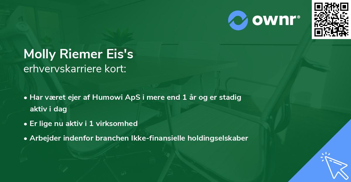Molly Riemer Eis's erhvervskarriere kort