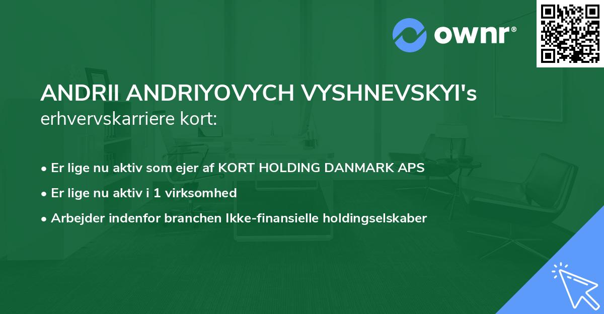 ANDRII ANDRIYOVYCH VYSHNEVSKYI's erhvervskarriere kort