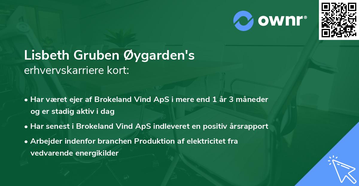 Lisbeth Gruben Øygarden's erhvervskarriere kort