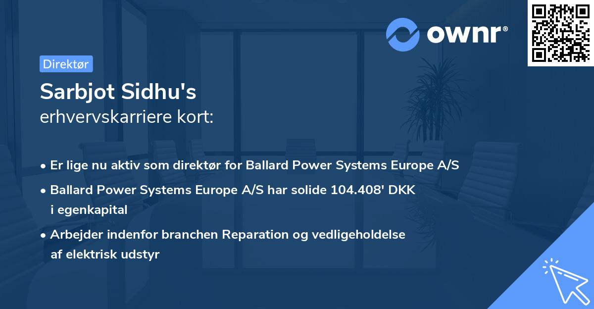Sarbjot Sidhu's erhvervskarriere kort