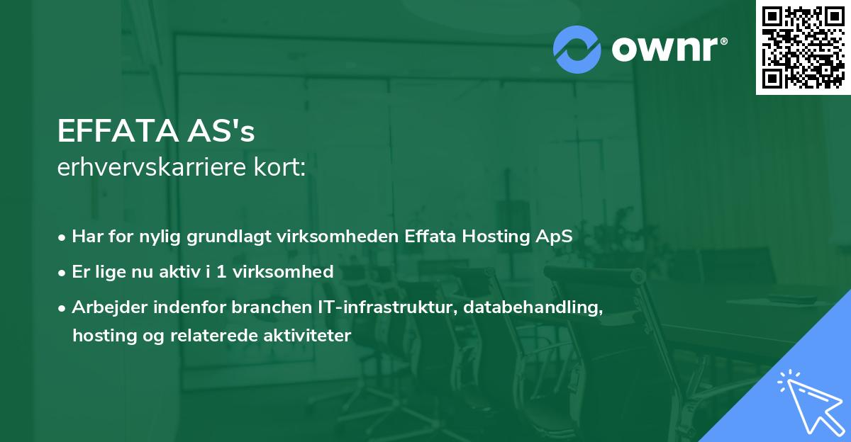 EFFATA AS's erhvervskarriere kort
