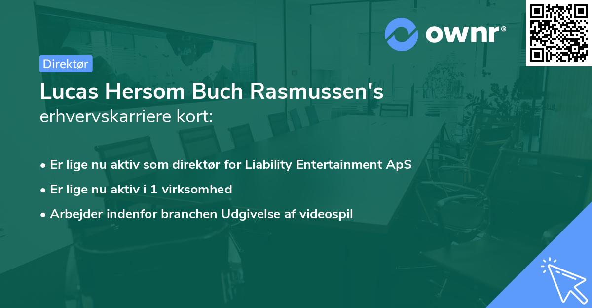 Lucas Hersom Buch Rasmussen's erhvervskarriere kort