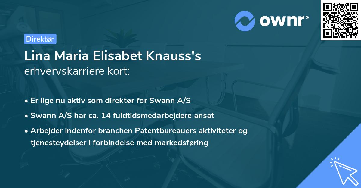 Lina Maria Elisabet Knauss's erhvervskarriere kort