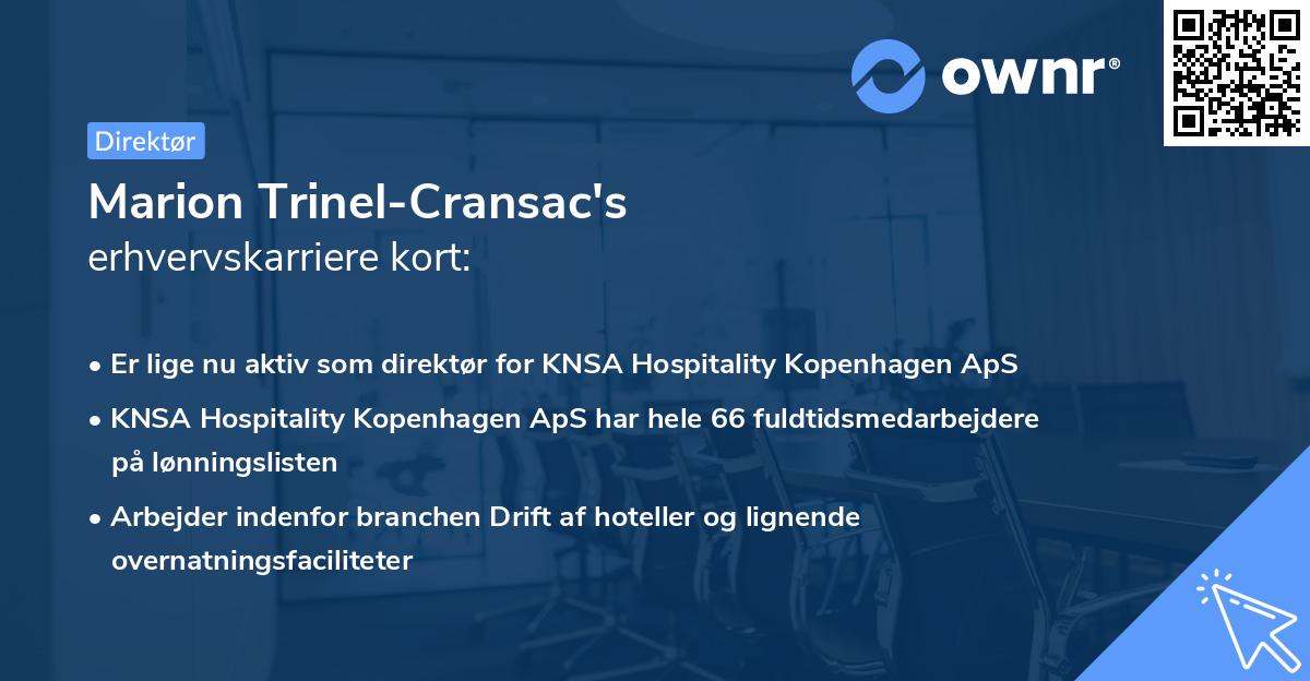 Marion Trinel-Cransac's erhvervskarriere kort