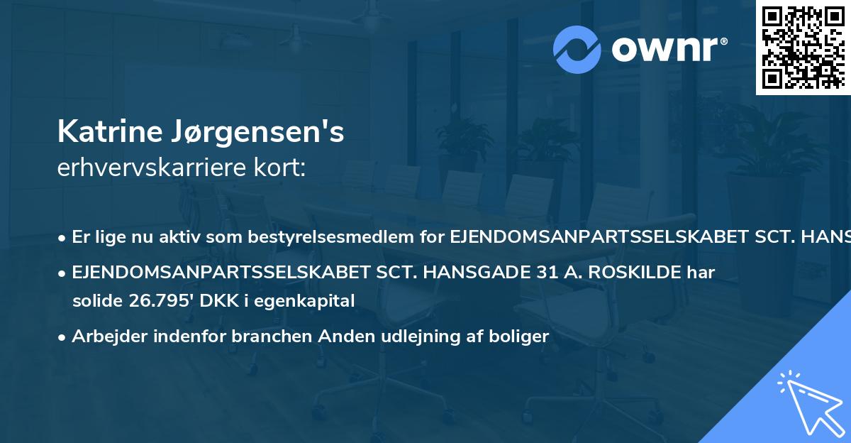 Katrine Jørgensen's erhvervskarriere kort