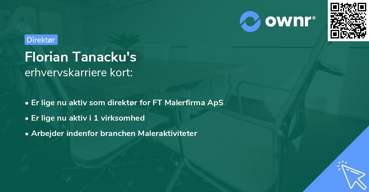 Florian Tanacku's erhvervskarriere kort