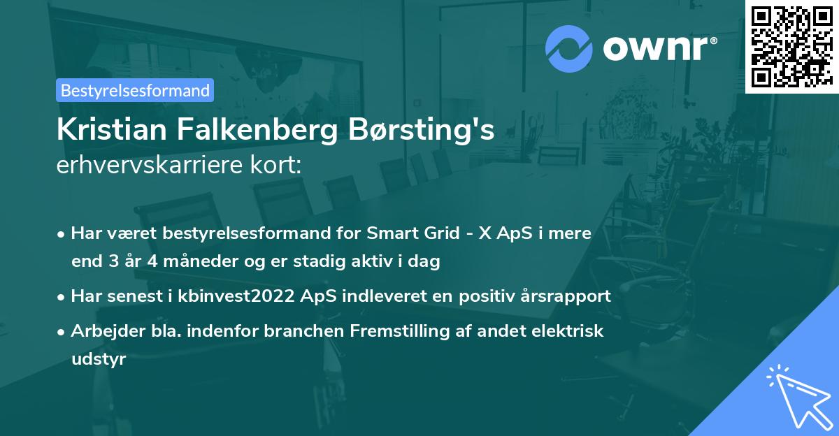 Kristian Falkenberg Børsting's erhvervskarriere kort