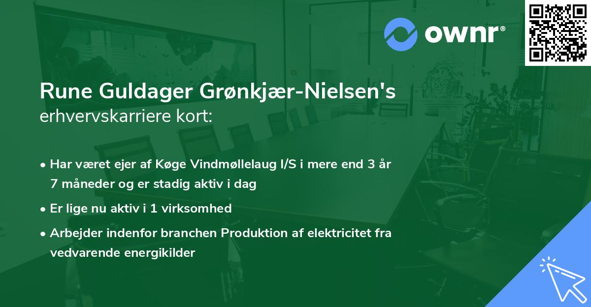 Rune Guldager Grønkjær-Nielsen's erhvervskarriere kort
