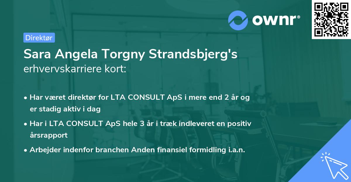 Sara Angela Torgny Strandsbjerg's erhvervskarriere kort